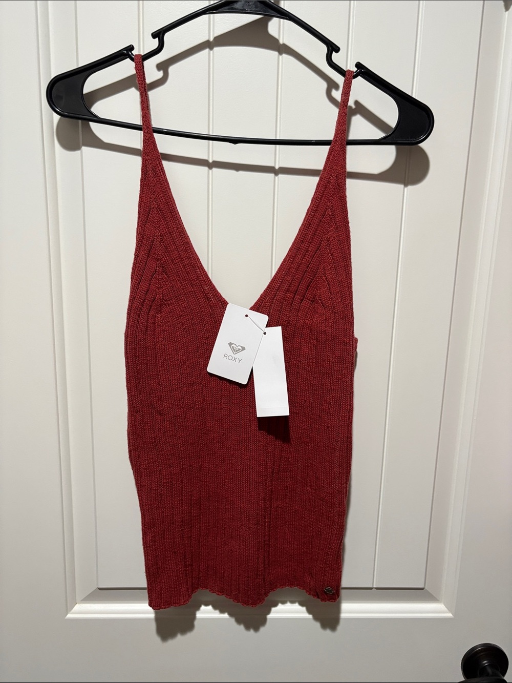 Roxy Women's Deep Red Knit V-Neck Cami